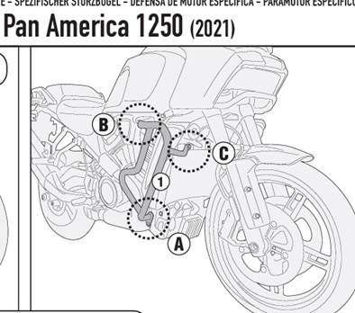 KAPPA HARLEY CRASHBARS PAN AMERICA 1250 (21-22) - KN8400