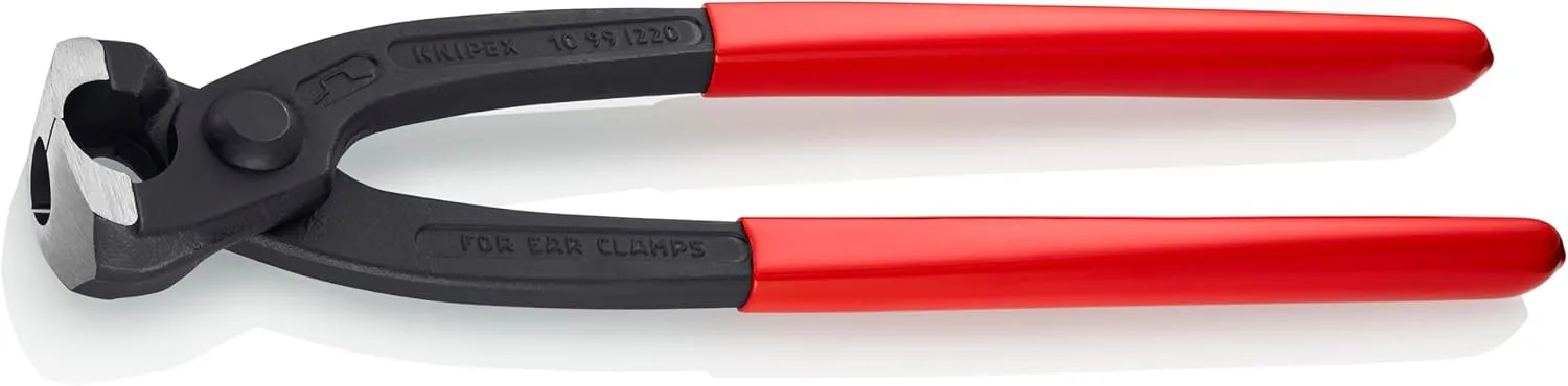 KNIPEX - 10 99 i220 Tools - Ear Clamp Pliers, Front and Side Jaws (1099i220), Red