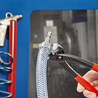 KNIPEX - 10 99 i220 Tools - Ear Clamp Pliers, Front and Side Jaws (1099i220), Red