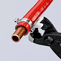 KNIPEX - 10 99 i220 Tools - Ear Clamp Pliers, Front and Side Jaws (1099i220), Red