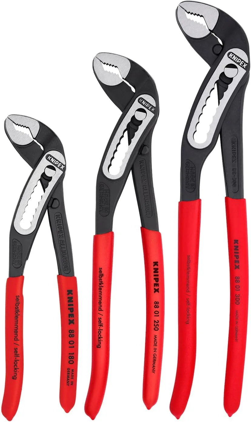 KNIPEX Long Nose, Diagonal Cutter, Alligator Pliers (00 20 08 US1) + Alligator Pliers Set (7