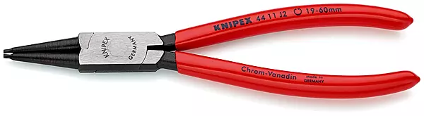 KNIPEX Internal Snap Ring Pliers-Forged Tips, 7.25 Red and Silver 7.25-Inch Classic
