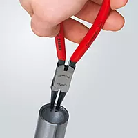 KNIPEX Internal Snap Ring Pliers-Forged Tips, 7.25 Red and Silver 7.25-Inch Classic
