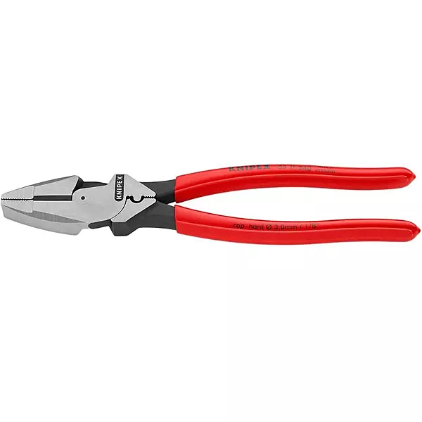 Knipex 09 11 240 SBA 9.5-Inch Ultra-High Leverage Lineman's Pliers with Fish Tape Puller and Crimper