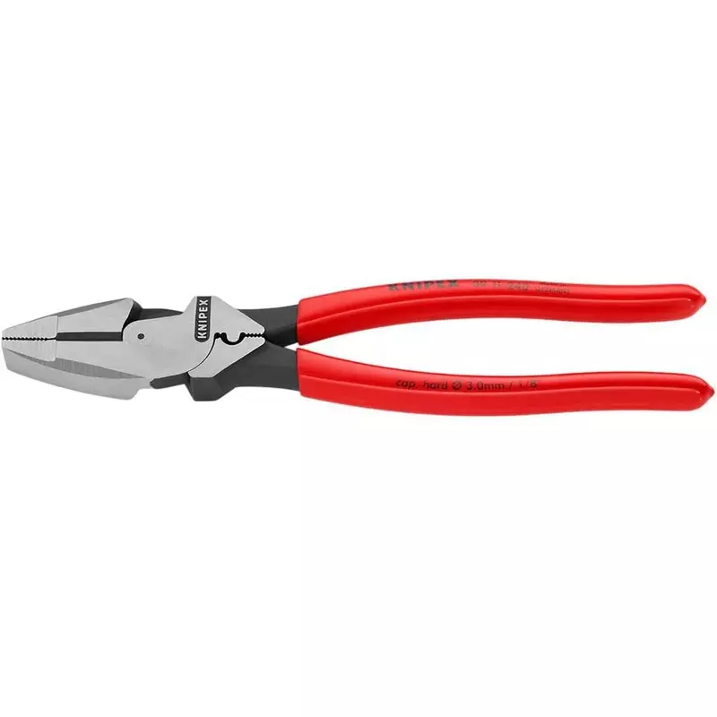 Knipex 09 11 240 SBA 9.5-Inch Ultra-High Leverage Lineman's Pliers with Fish Tape Puller and Crimper