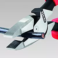 Knipex 09 11 240 SBA 9.5-Inch Ultra-High Leverage Lineman's Pliers with Fish Tape Puller and Crimper