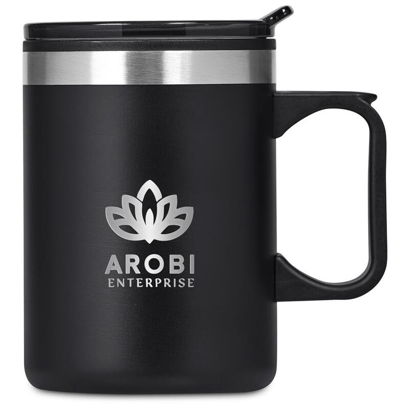 Angelo Stainless Steel & Plastic Double-Wall Mug – 360ml