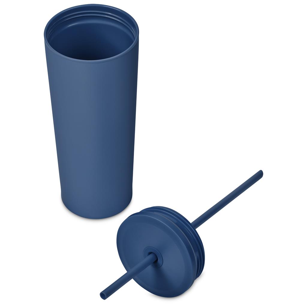 Concorde Stainless Steel & Plastic Double-Wall Tumbler & Straw - 720ml