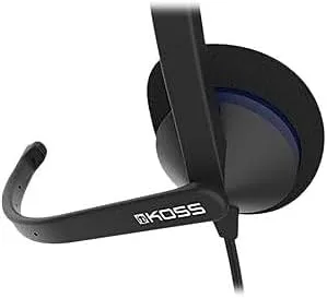 Koss CS200i On-Ear Communication Headset, Boom Microphone, Wired with 3.5mm Plug, Black