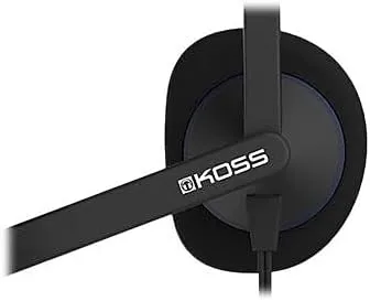 Koss CS200i On-Ear Communication Headset, Boom Microphone, Wired with 3.5mm Plug, Black