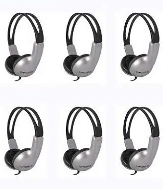 Koss ED1TC 6-Pack Stereo Headphones for Schools / Libraries / Educational