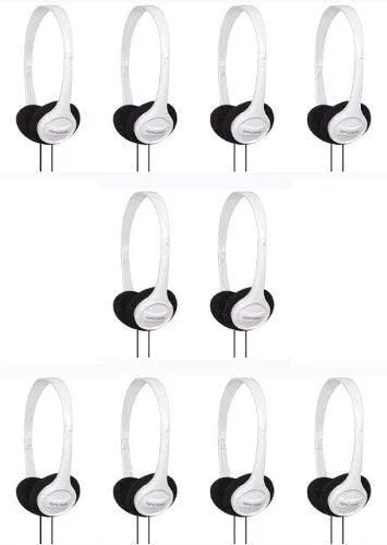 Koss (KPH7W) 10-Pack White On-Ear KPH Deep Bass Stereo Headphones