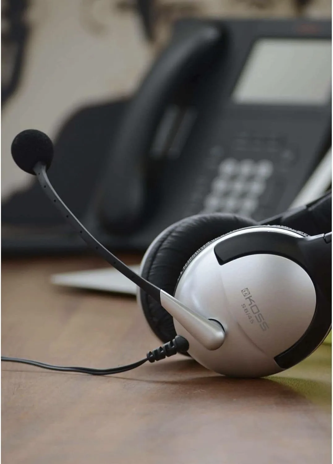 KOSS SB45 USB Multimedia Stereo Headset with Microphone, Red