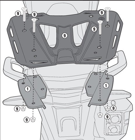 KAPPA HONDA TOPBOX BRACKET KR1144 - CRF1000 L AFRICA TWIN (16-17) KAPPA HONDA TOPBOX BRACKET KR1144 - CRF1000 L AFRICA TWIN (16-17)