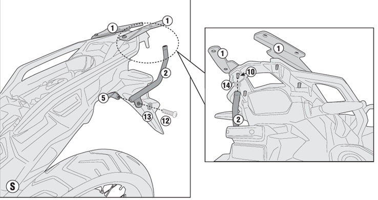 KAPPA HONDA TOPBOX BRACKET KR1162 - CRF1000 L AFRICA TWIN (18-19) KAPPA HONDA TOPBOX BRACKET KR1162 - CRF1000 L AFRICA TWIN (18-19)
