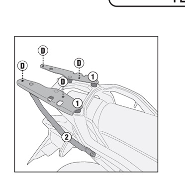 KAPPA HONDA TOPBOX BRACKET KZ1121 - CB 500 X (13-22), NX500-2024