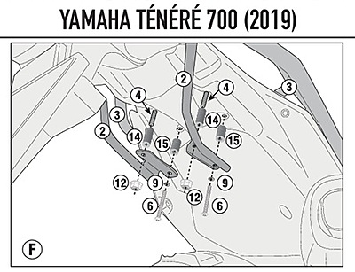 KAPPA YAMAHA TOPBOX BRACKET KR2145 - TÈNÈRÈ 700 (19) KAPPA YAMAHA TOPBOX BRACKET KR2145 - TÈNÈRÈ 700 (19)