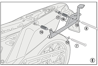 KAPPA YAMAHA TOPBOX BRACKET KR2145 - TÈNÈRÈ 700 (19) KAPPA YAMAHA TOPBOX BRACKET KR2145 - TÈNÈRÈ 700 (19)