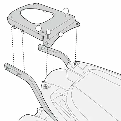 KAPPA TRIUMPH TOPBOX BRACKET KR6404 - TIGER SPORT 1050 (13-20)