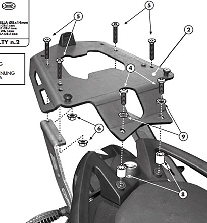 KAPPA BMW TOPBOX BRACKET KR691 - F800R (09)