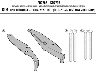 KAPPA KTM TOPBOX BRACKET KR7705