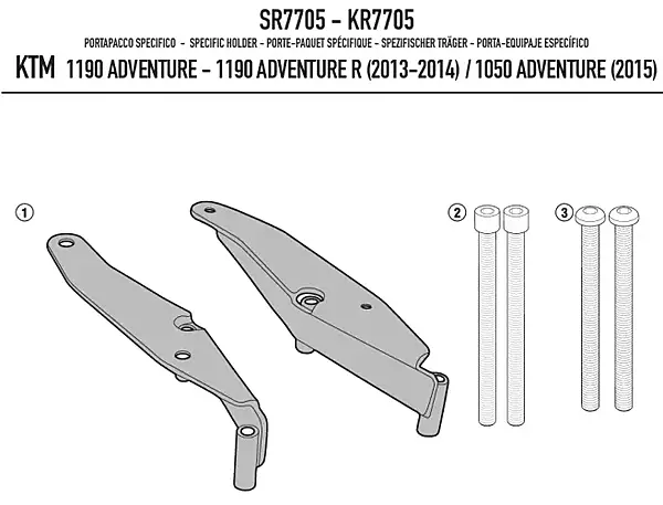 KAPPA KTM TOPBOX BRACKET KR7705