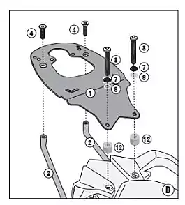KAPPA KTM TOPBOX BRACKET KR7711 - 390 ADVENTURE (20-22)