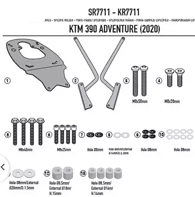 KAPPA KTM TOPBOX BRACKET KR7711 - 390 ADVENTURE (20-22)