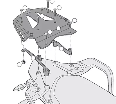 KAPPA KTM TOPBOX ALU BRACKET KRA7703