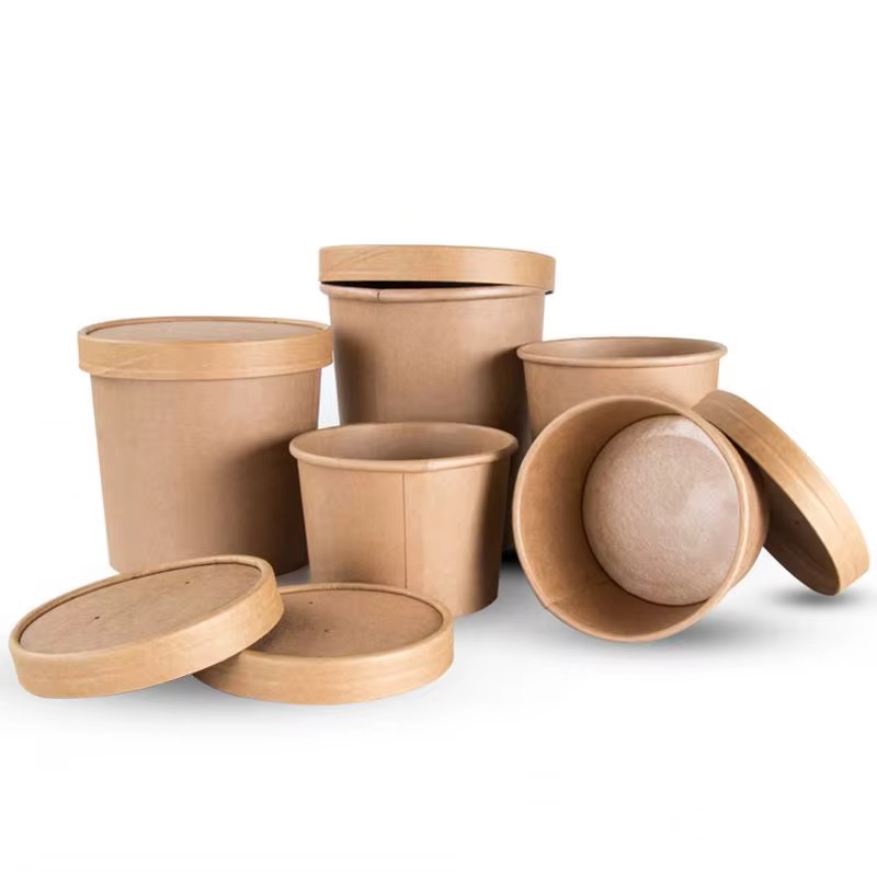 KRAFT FOOD CUPS WITH KRAFT LID
