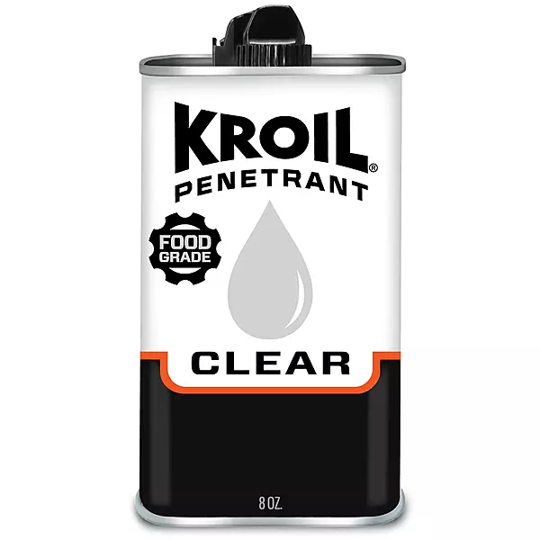Kroil Clear Food Grade Penetrating Oil (Drip-8oz Can-Single) | Odorless Non-Staining Industrial Rust Penetrant | NSF-H1
