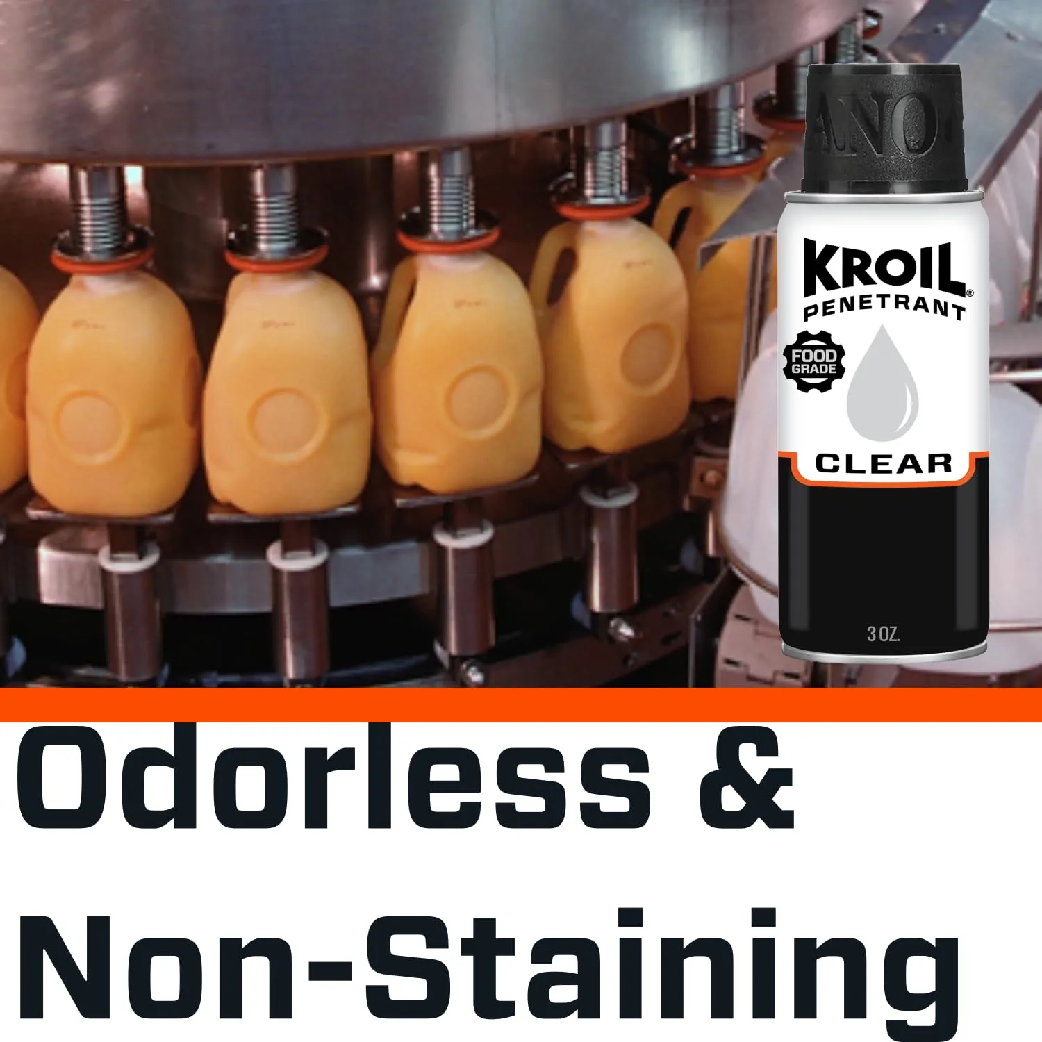 Kroil Clear Food Grade Penetrating Oil (Drip-8oz Can-Single) | Odorless Non-Staining Industrial Rust Penetrant | NSF-H1