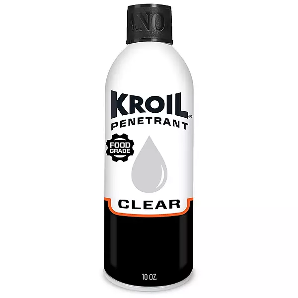 Kroil Clear Food Grade Penetrating Oil (Aerosol Spray-10oz Can-Single) | Odorless Non-Staining Industrial Rust Penetrant
