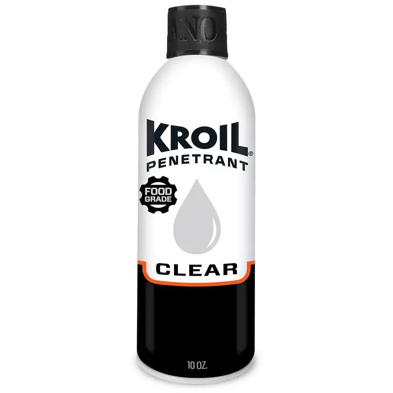 Kroil Clear Food Grade Penetrating Oil (Aerosol Spray-10oz Can-Single) | Odorless Non-Staining Industrial Rust Penetrant