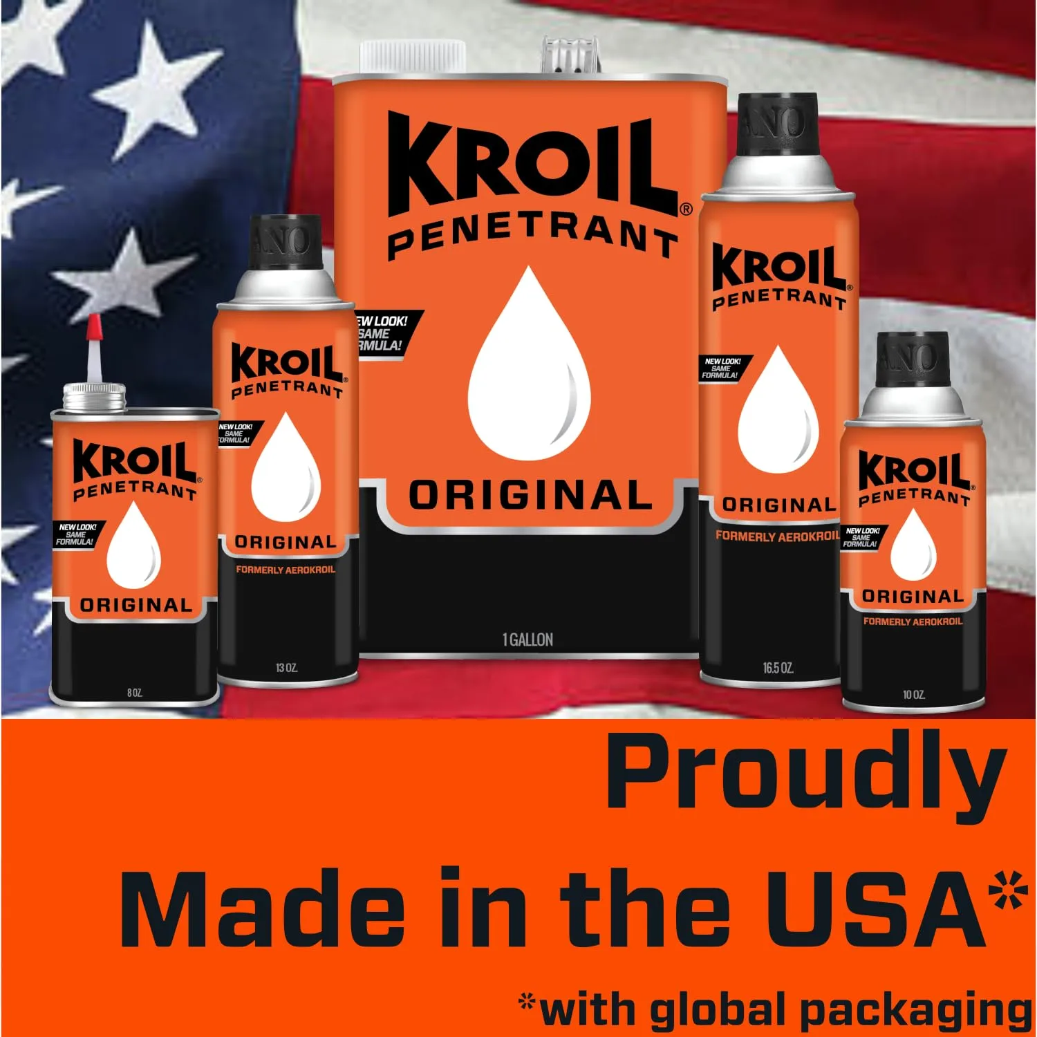 Kroil Original Penetrating Oil (Aerosol Spray-13oz Can-Case of 12) | Penetrant for Rusted Bolts, Metal, Hinges, Chains
