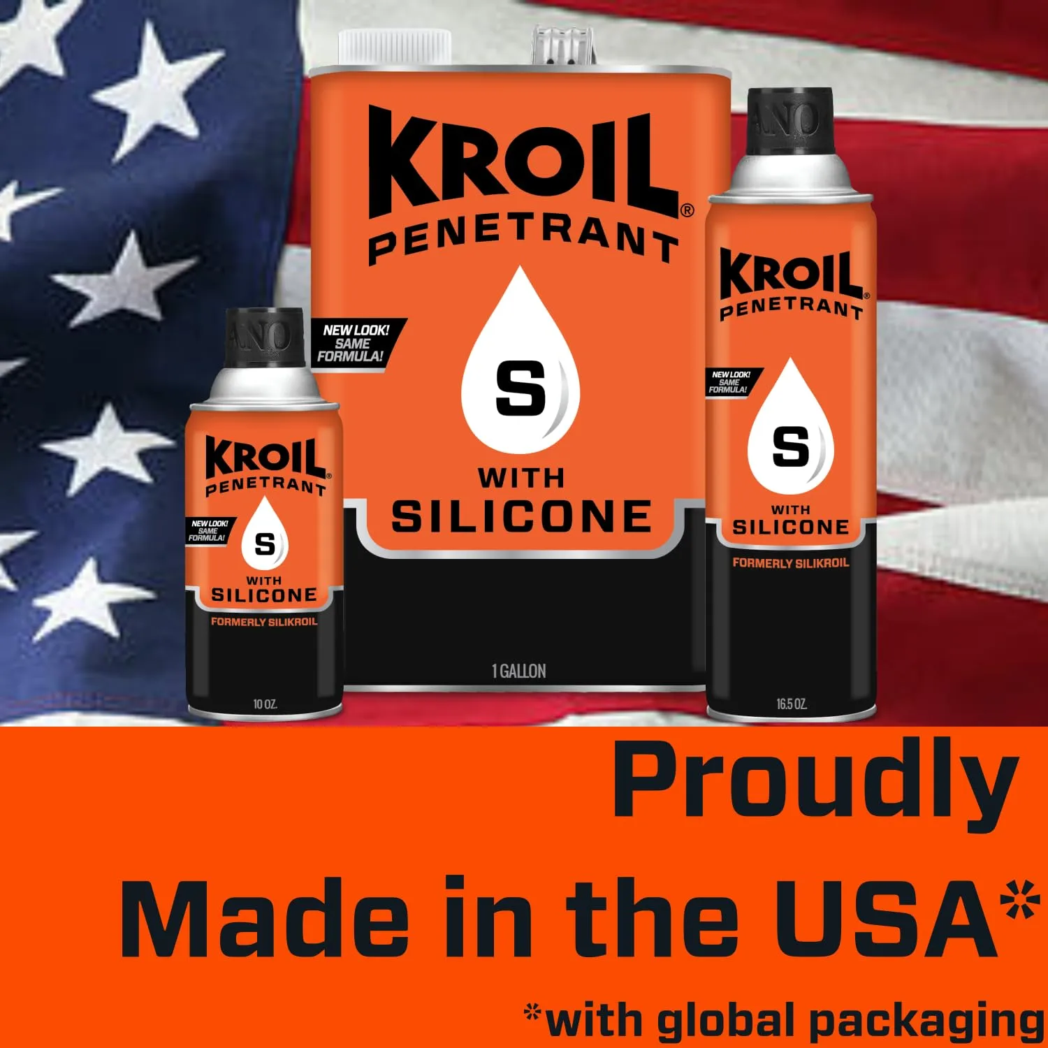 Kroil Penetrating Oil with Silicone (Aerosol Spray-16.5oz Can-Single) | Penetrant for Rusted Bolts