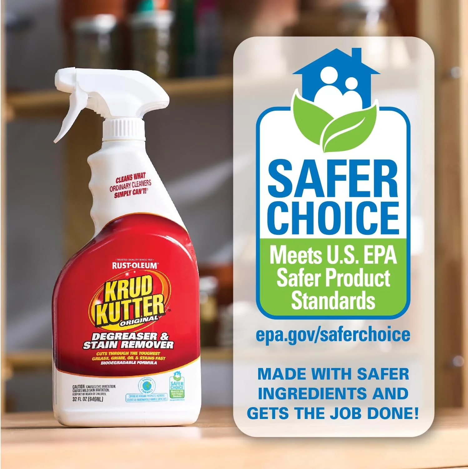 Krud Kutter KK326 Original Concentrated Cleaner/Degreaser Stain Remover Spray, 32 oz 32 Fl Oz (Pack of 1) Spray