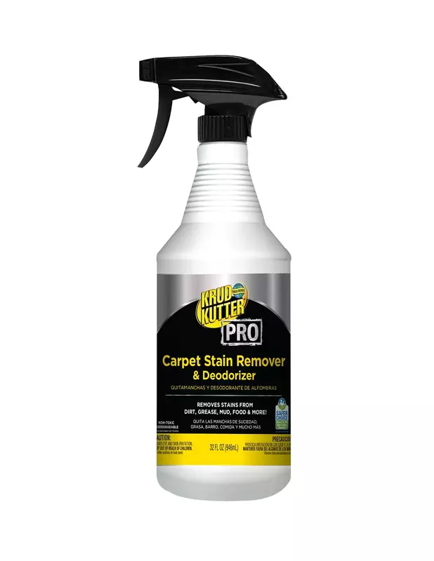 Krud Kutter Pro Carpet Stain Remover & Deodorizer, 32 oz - Lemon (Pack of 6)
