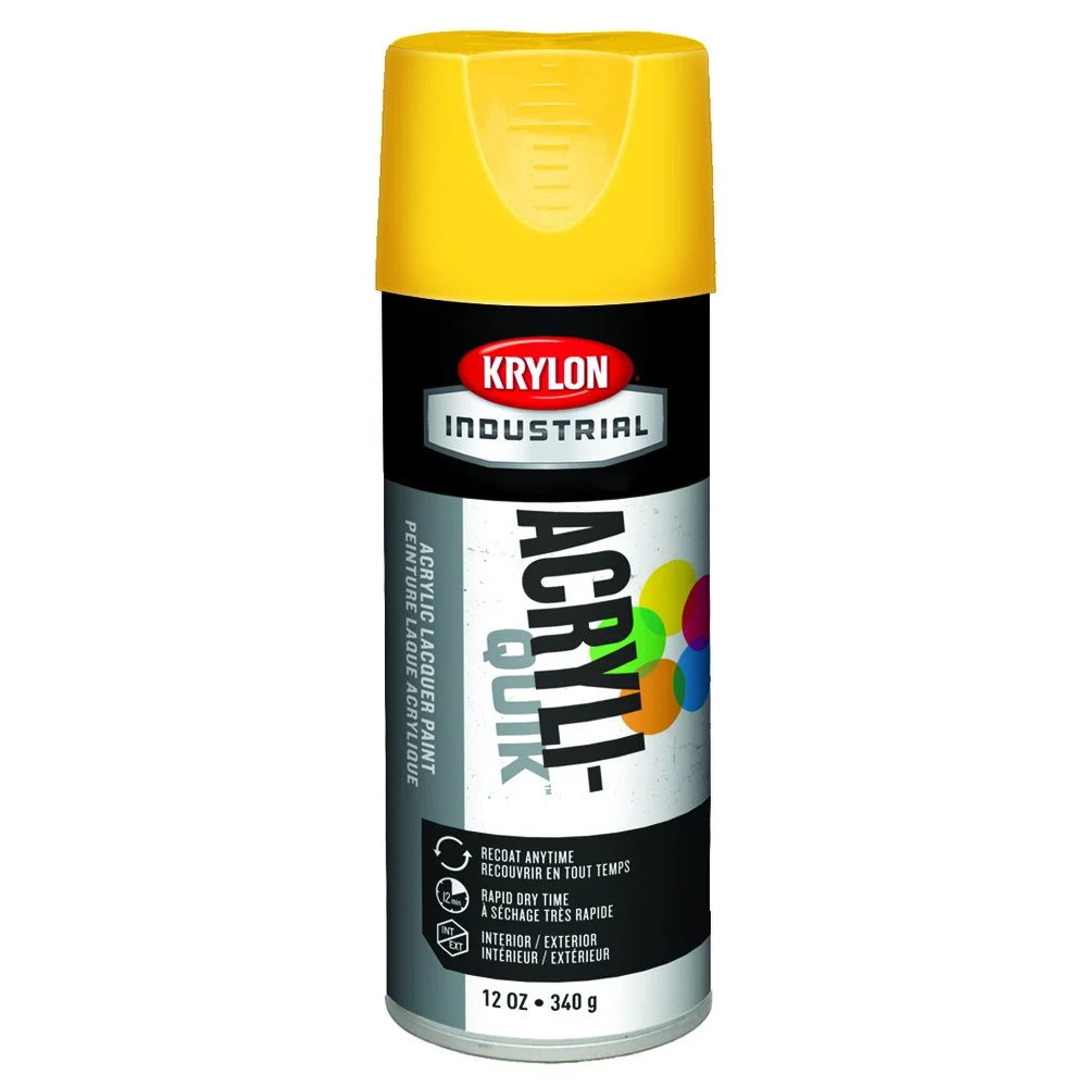 Krylon K01806A00 Five Ball interior/Exterior Spray, 12 oz, Safety Sun Yellow (Pack of 6)