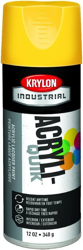 Krylon K01806A00 Five Ball interior/Exterior Spray, 12 oz, Safety Sun Yellow (Pack of 6)