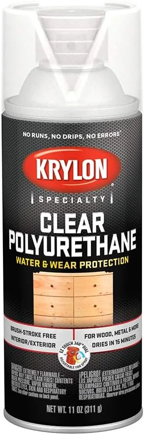 KRYLON Clear Polyurethane Spray Protective Varnish