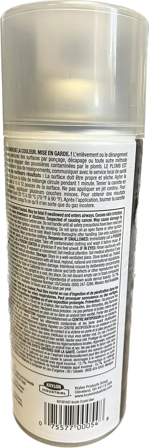 Krylon K01301A00 Crystal Clear Five Ball interior/Exterior Spray, 11 Oz