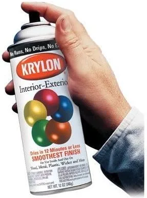 Krylon Interior/Exterior Spray Paint, Regal Blue, 12 oz Can, Pack of 6