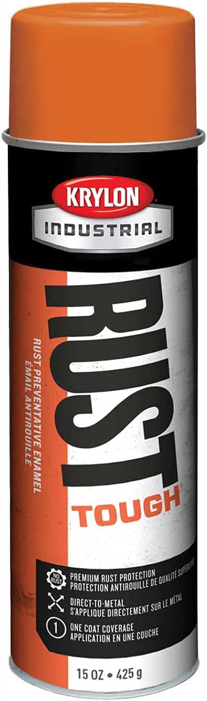 Krylon Industrial Rust Tough Acrylic Enamel Safety Orange (Osha) - Lot of 6