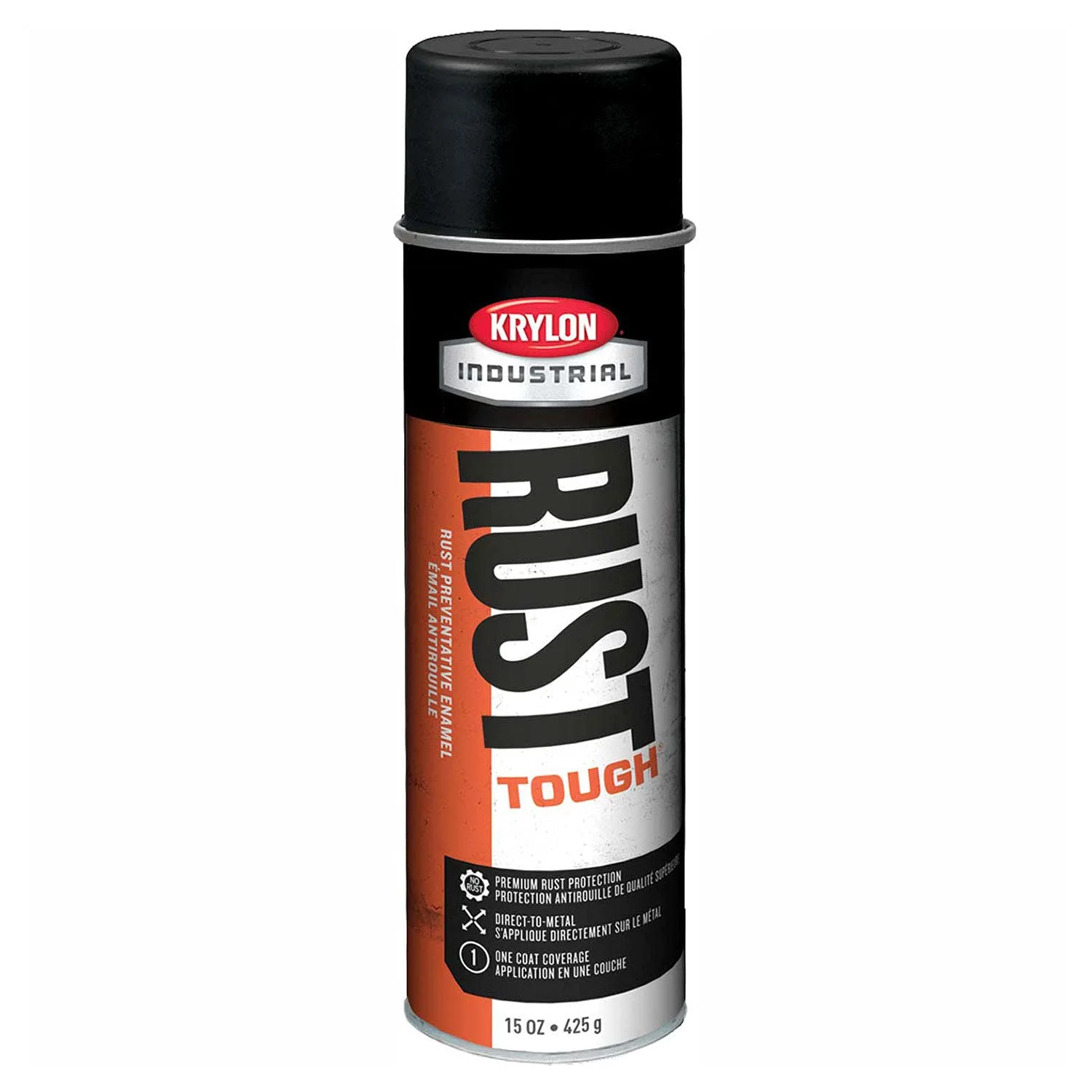 Krylon Industrial Rust Tough Acrylic Enamel Flat Black - Lot of 6
