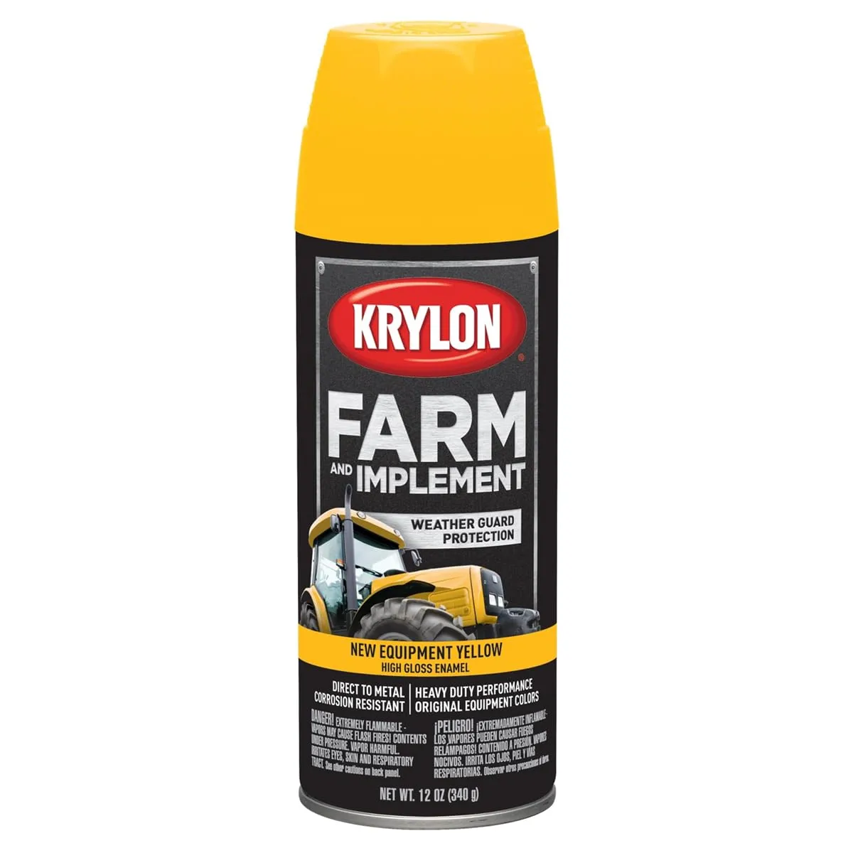 Krylon Farm & Implement Spray Paint, New Equipment Yellow - 12 oz Aerosol
