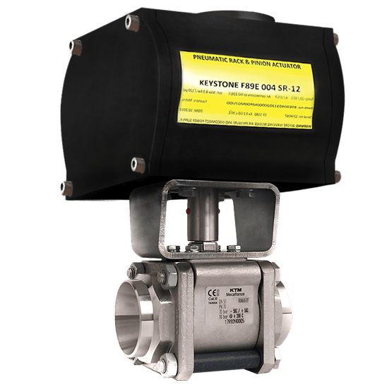 KTM Mecafrance Series RA Floating Ball Valve with Powered Actuator