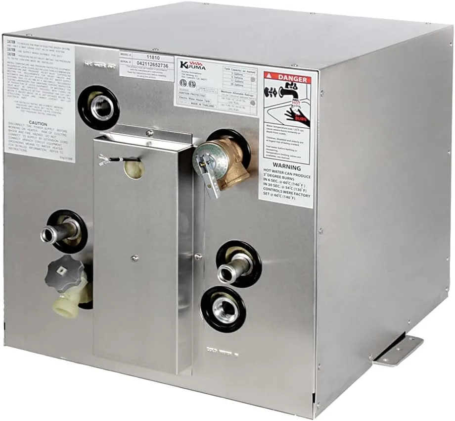 Kuuma 120V 6 Gallon Water Heater - Side Mount, Front Heat Exchange 11810