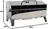 Kuuma Stow and Go Propane Tabletop and Mountable Grill - Stainless Steel Gas Grill with Foldable Legs | Great for Camping