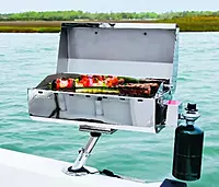 Kuuma Stow and Go Propane Tabletop and Mountable Grill - Stainless Steel Gas Grill with Foldable Legs | Great for Camping